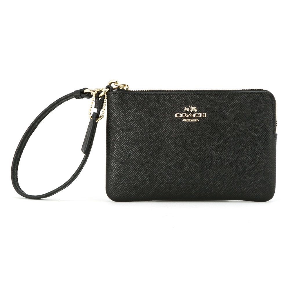NIB - Coach - Black leather wristlet